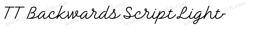 TT Backwards Script Light字体转换